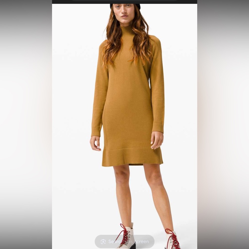 Lululemon bronze Long Sleeve sweater Dress